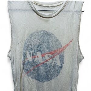 VINTAGE •NASA• Paper Thin Graphic Sleeveless Tee